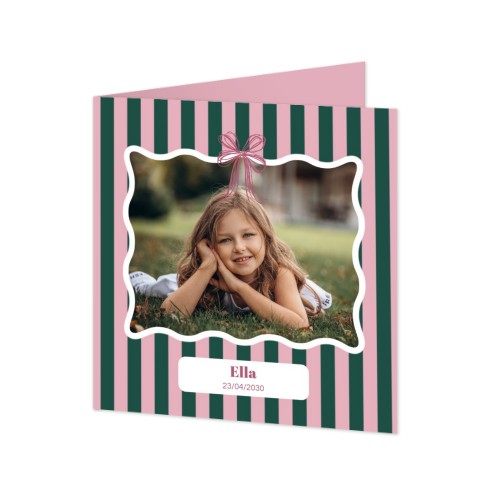 Faire-part 2 volets Carré 14,3 x 14,3 cm