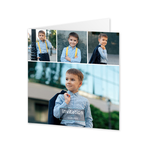 Falt-Grusskarte quadratisch 14,3 x 14,3 cm