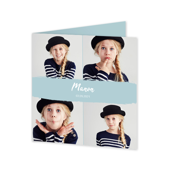 Falt-Grusskarte quadratisch 14,3 x 14,3 cm