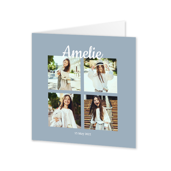 Faire-part 2 volets Carré 14,3 x 14,3 cm Faire-part 2 volets Carré 14,3 x 14,3 cm