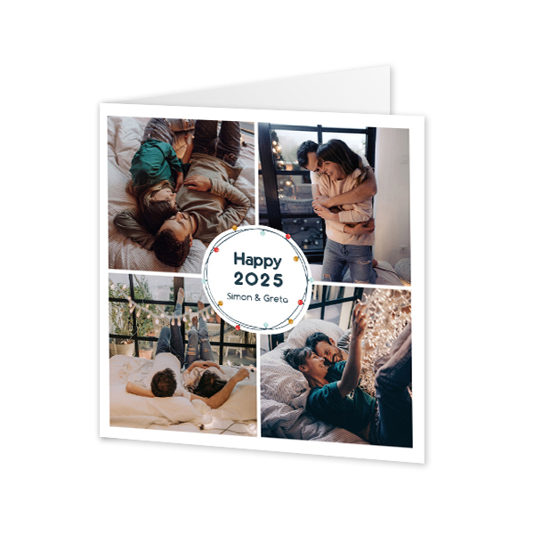 Falt-Grusskarte quadratisch 14,3 x 14,3 cm