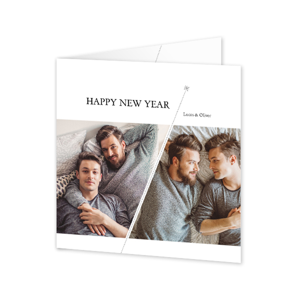 Faire-part 2 volets Carré 14,3 x 14,3 cm Faire-part 2 volets Carré 14,3 x 14,3 cm