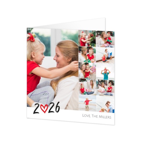 Falt-Grusskarte quadratisch 14,3 x 14,3 cm