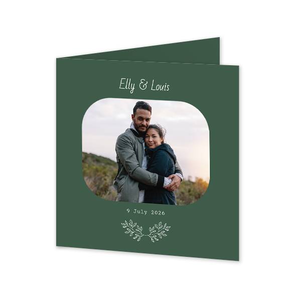 Faire-part 2 volets Carré 14,3 x 14,3 cm Faire-part 2 volets Carré 14,3 x 14,3 cm