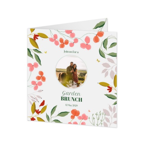 Falt-Grusskarte quadratisch 14,3 x 14,3 cm