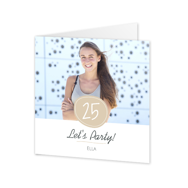 Faire-part 2 volets Carré 14,3 x 14,3 cm