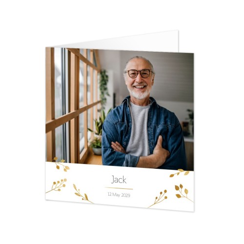 Falt-Grusskarte quadratisch 14,3 x 14,3 cm