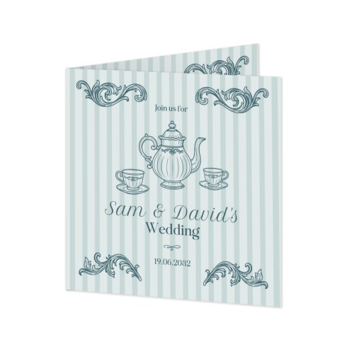 Faire-part 2 volets Carré 14,3 x 14,3 cm