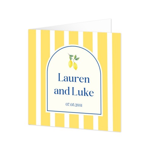 Dolce Vita Lemon Stripes Invitation