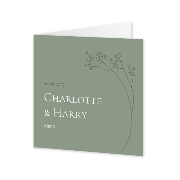 Falt-Grusskarte quadratisch 14,3 x 14,3 cm