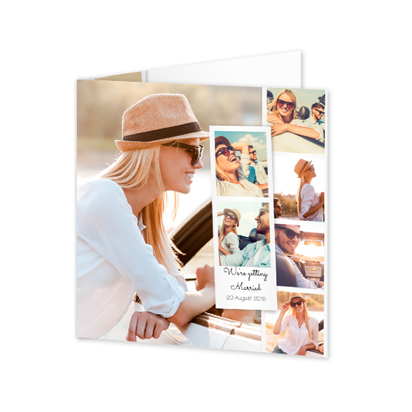 Faire-part 2 volets Carré 14,3 x 14,3 cm