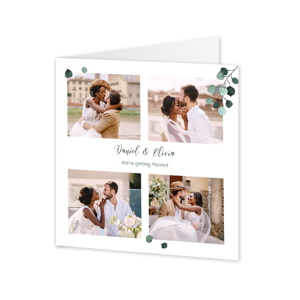 Gevouwen Kaart Vierkant 14,3 x 14,3 cm