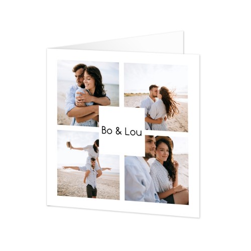 Gevouwen wenskaart vierkant 14,3 x 14,3 cm Gevouwen wenskaart vierkant 14,3 x 14,3 cm