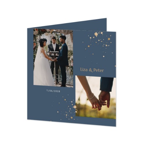 Faire-part 2 volets Carré 14,3 x 14,3 cm Faire-part 2 volets Carré 14,3 x 14,3 cm