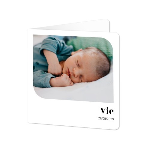 Foldede Fotokort kvadratisk runde hjørner 14,3 x 14,3 cm