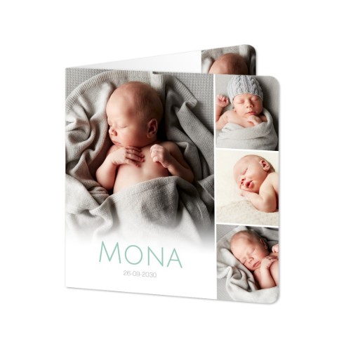 Falt-Grusskarte quadratisch mit abgerundeten Ecken 14,3 x 14,3 cm