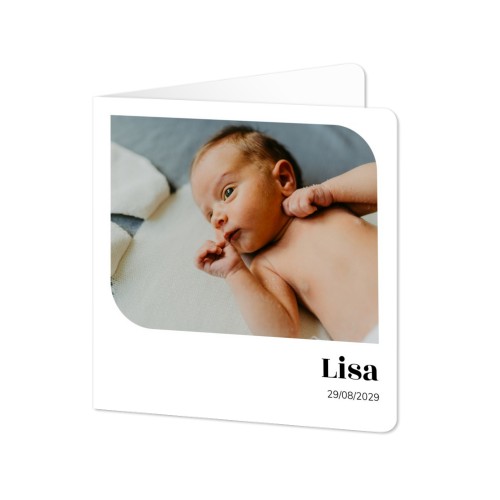 Folded Card square rounded corners 14,3 x 14,3 cm