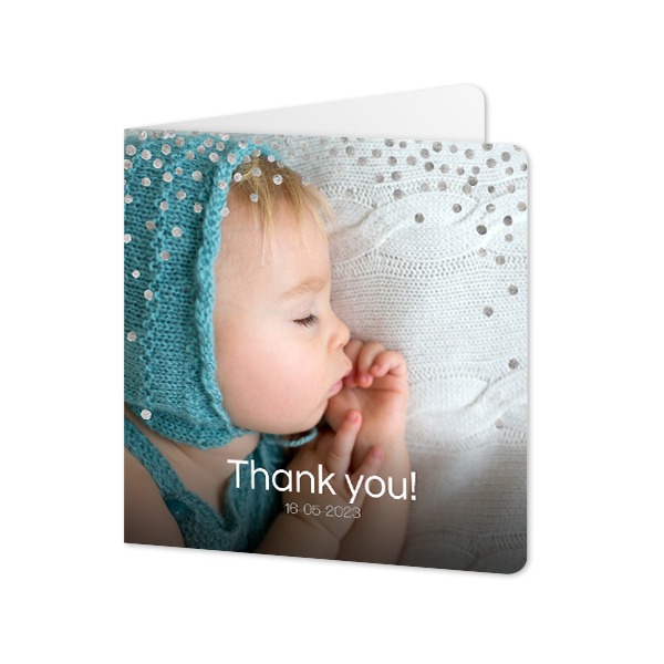 Folded Card square rounded corners 14,3 x 14,3 cm