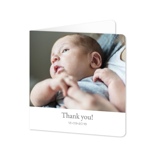 Faire-part 2 volets Carré coins arrondis 14,3 x 14,3 cm