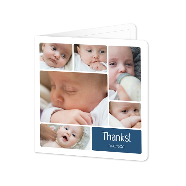 Folded Card square rounded corners 14,3 x 14,3 cm