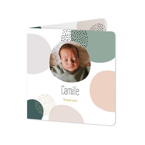 Folded Card square rounded corners 14,3 x 14,3 cm