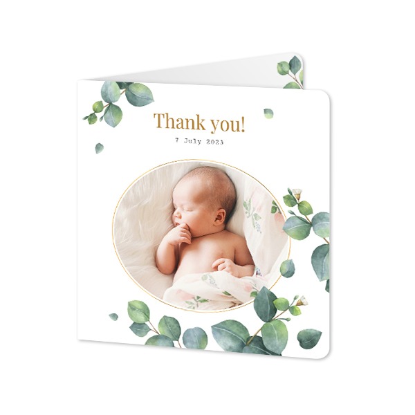 Folded Card square rounded corners 14,3 x 14,3 cm
