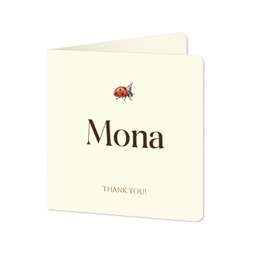 Gevouwen Kaart vierkant met ronde hoeken 14,3 x 14,3 cm