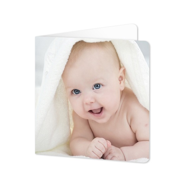 Falt-Grusskarte quadratisch mit abgerundeten Ecken 14,3 x 14,3 cm