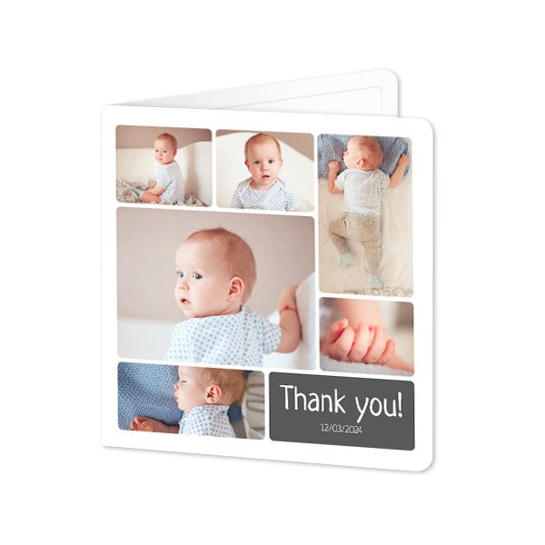 Folded Card square rounded corners 14,3 x 14,3 cm