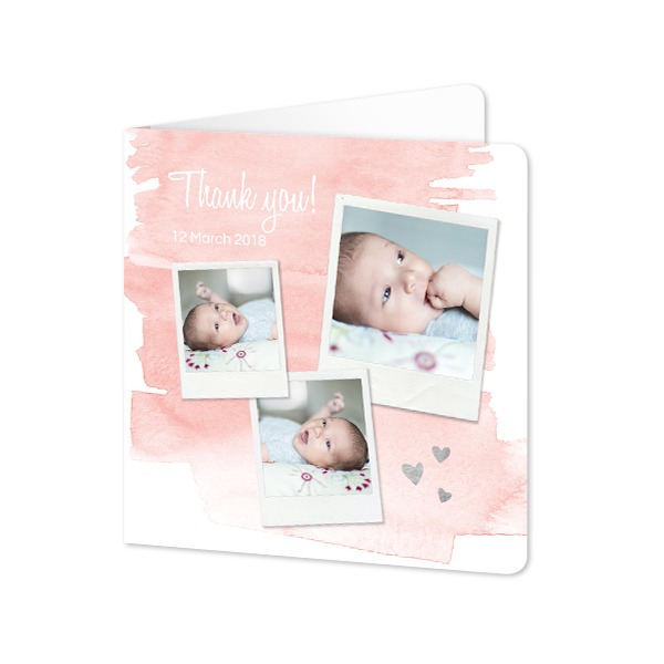 Folded Card square rounded corners 14,3 x 14,3 cm