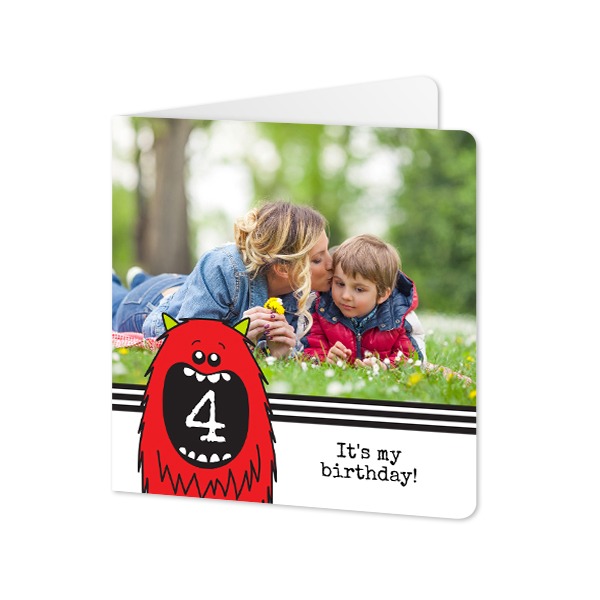 Folded Card square rounded corners 14,3 x 14,3 cm