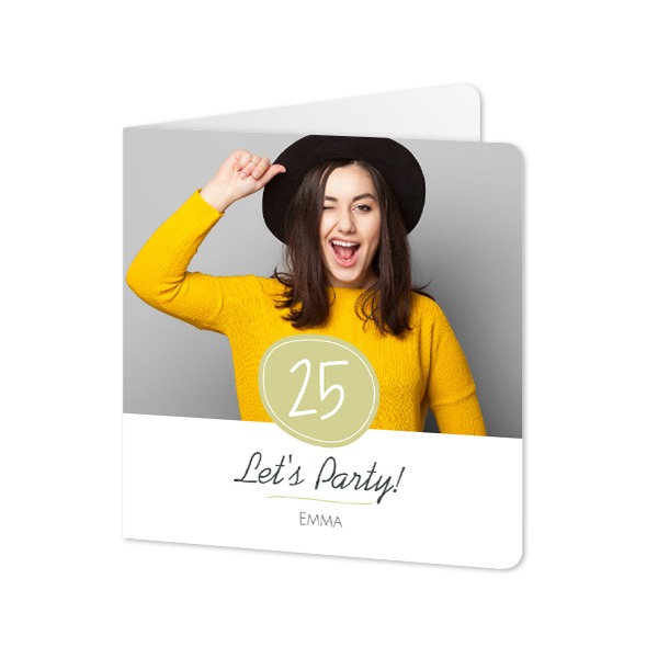 Faire-part 2 volets Carré coins arrondis 14,3 x 14,3 cm Faire-part 2 volets Carré coins arrondis 14,3 x 14,3 cm