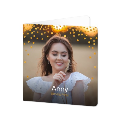 Folded Card square rounded corners 14,3 x 14,3 cm