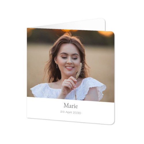 Falt-Grusskarte quadratisch mit abgerundeten Ecken 14,3 x 14,3 cm