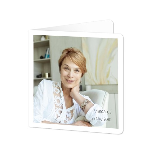 Faire-part 2 volets Carré coins arrondis 14,3 x 14,3 cm Faire-part 2 volets Carré coins arrondis 14,3 x 14,3 cm