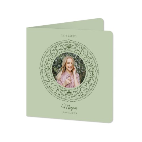 Faire-part 2 volets Carré coins arrondis 14,3 x 14,3 cm Faire-part 2 volets Carré coins arrondis 14,3 x 14,3 cm