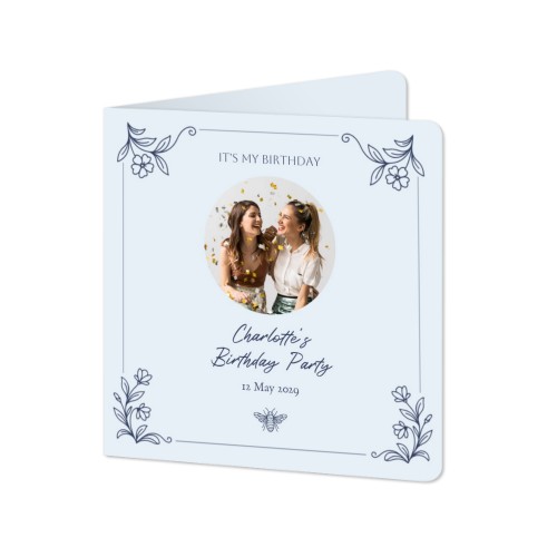 Foldede Fotokort kvadratisk runde hjørner 14,3 x 14,3 cm