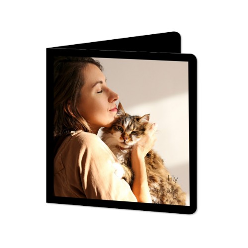 Faire-part 2 volets Carré coins arrondis 14,3 x 14,3 cm Faire-part 2 volets Carré coins arrondis 14,3 x 14,3 cm