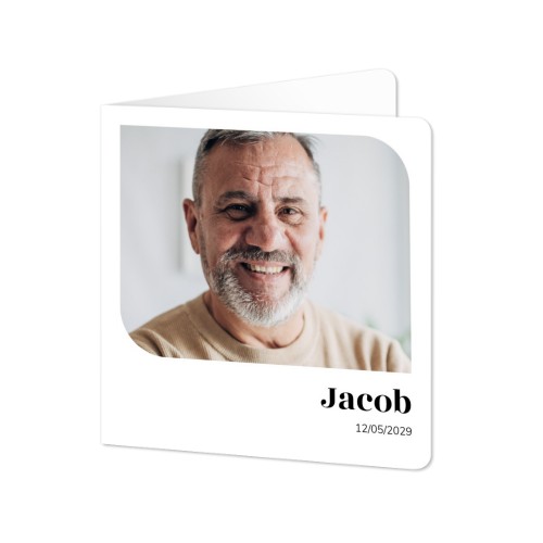 Folded Card square rounded corners 14,3 x 14,3 cm