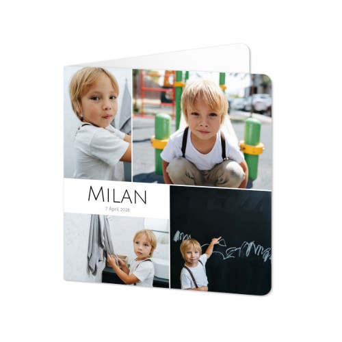 Folded Card square rounded corners 14,3 x 14,3 cm