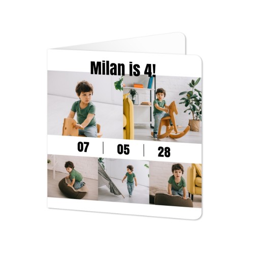 Folded Card square rounded corners 14,3 x 14,3 cm