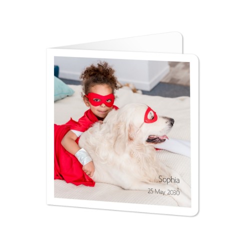 Falt-Grusskarte quadratisch mit abgerundeten Ecken 14,3 x 14,3 cm