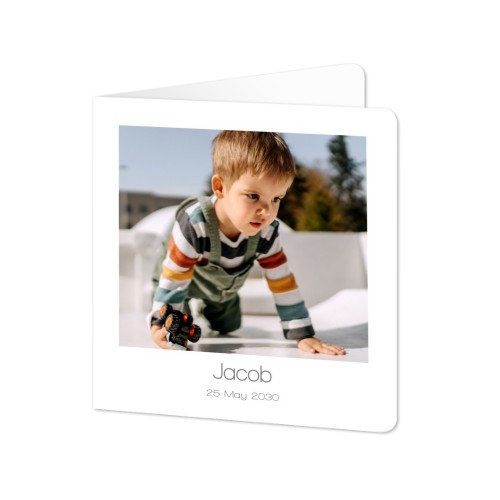 Doble Fotokort kvadratisk runde hjørner 14,3 x 14,3 cm