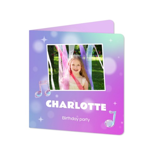 Folded Card square rounded corners 14,3 x 14,3 cm