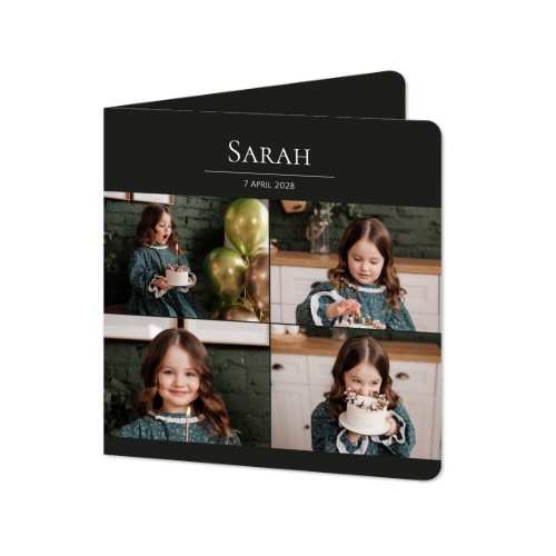 Faire-part 2 volets Carré coins arrondis 14,3 x 14,3 cm Faire-part 2 volets Carré coins arrondis 14,3 x 14,3 cm