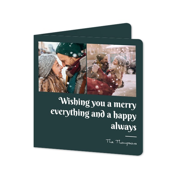 Faire-part 2 volets Carré coins arrondis 14,3 x 14,3 cm