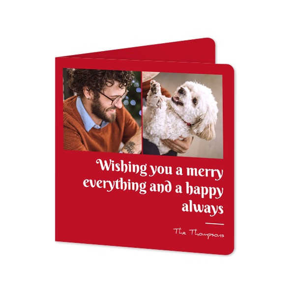 Faire-part 2 volets Carré coins arrondis 14,3 x 14,3 cm