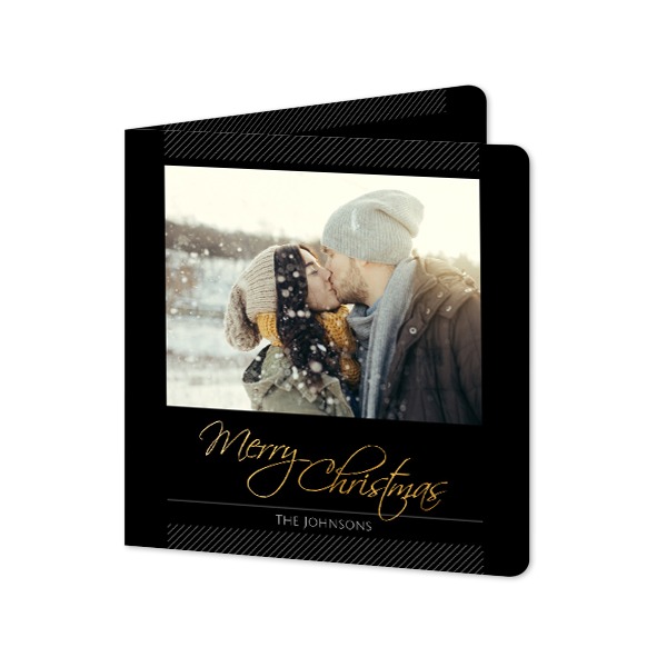 Doble Fotokort kvadratisk runde hjørner 14,3 x 14,3 cm