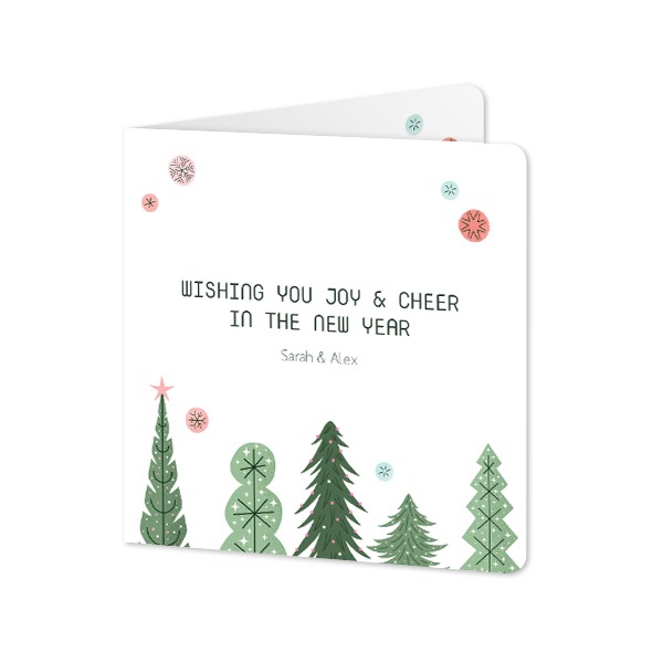 Gevouwen Kaart vierkant met ronde hoeken 14,3 x 14,3 cm Gevouwen Kaart vierkant met ronde hoeken 14,3 x 14,3 cm