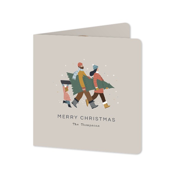 Folded Card square rounded corners 14,3 x 14,3 cm
